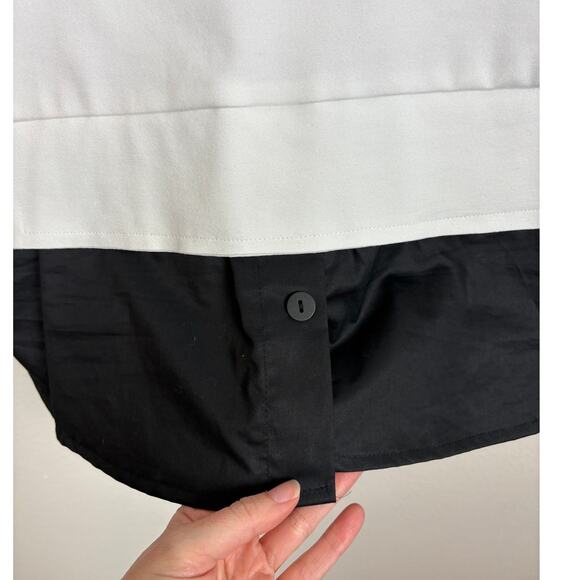 PLANET by Lauren G Layered Cinch Sleeve Sweater Blouse Size 1 US 4-8 - Picture 4 of 7